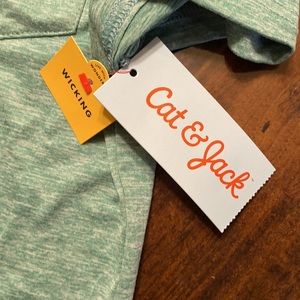 NWT Cat & Jack polo shirt, 5T. Beautiful green color.